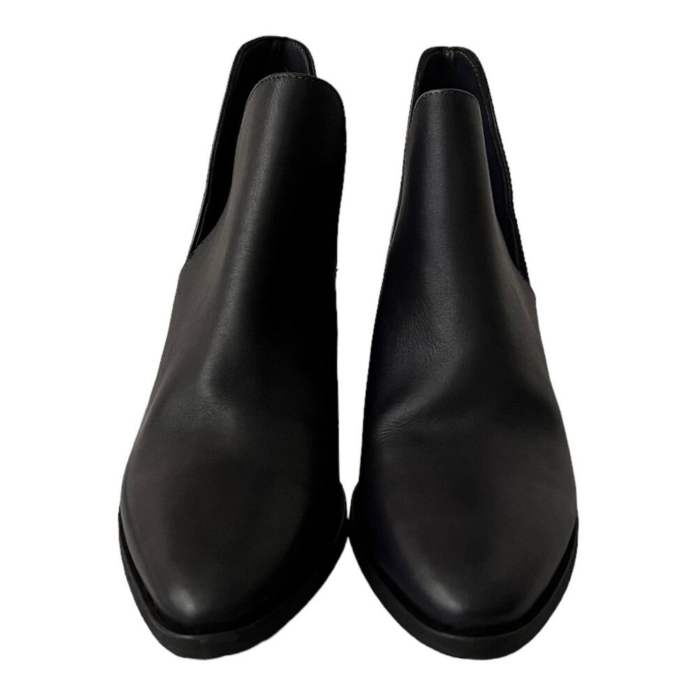 Free People Charm Double V Ankle Black Leather Boots Size 38 EU - Picture 3 of 12